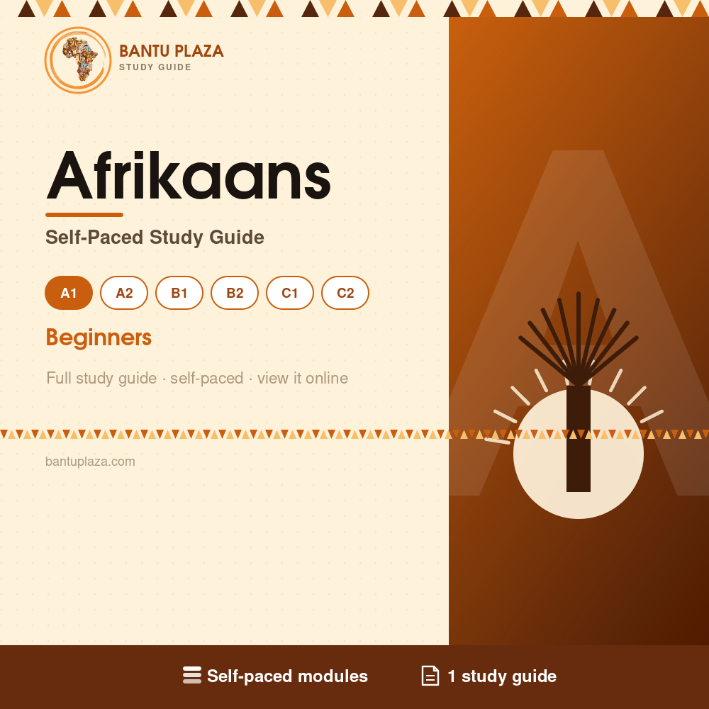Afrikaans A1 self-paced study guide cover