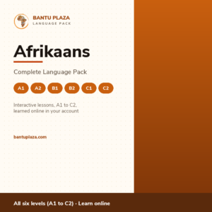 Afrikaans Complete Language Pack, A1 to C2 interactive lessons